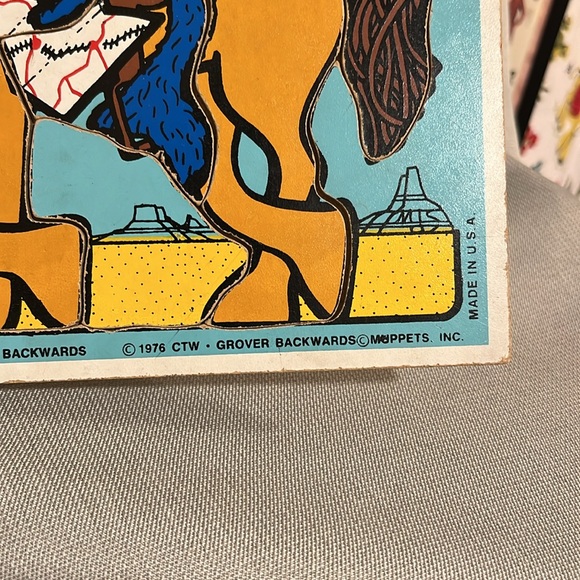 Playskool 1976 Sesame Street Grover Backwards Puzzle - Picture 3 of 7